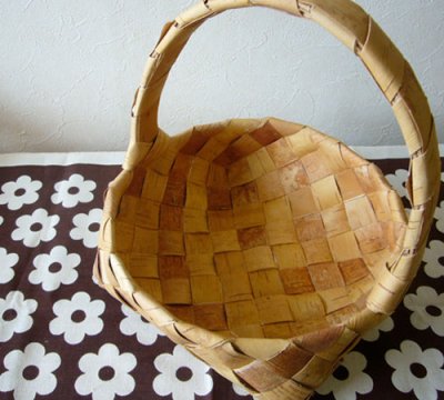 画像2: **白樺ｂａｓｋｅｔ　持ち手付き浅め　basket （L）**